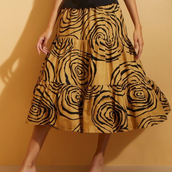Anthropologie Tracy Reese Swirl Tiered Skirt Size XS - Picture 3 of 6